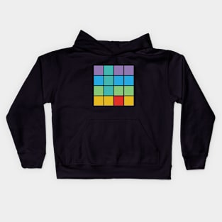 16 Pads (Multicolored #2) No Text Kids Hoodie